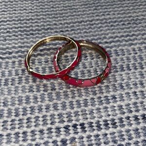 Elegant Pink and Gold Bangle Set